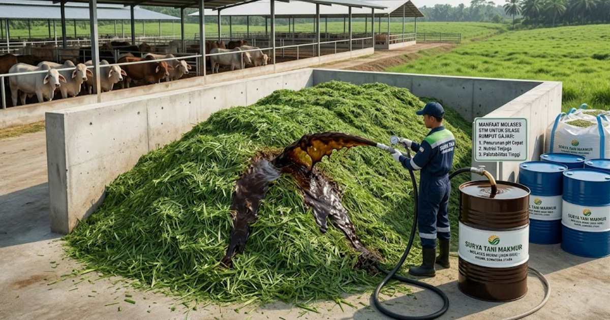 Manfaat Tetes Tebu untuk Silase Rumput Gajah Skala Besar