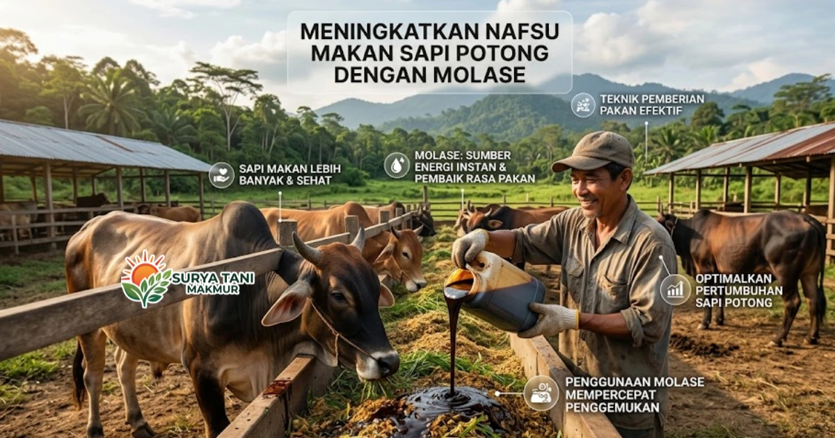 Cara Tepat Pemberian Molase pada Sapi Potong untuk Dongkrak Nafsu Makan