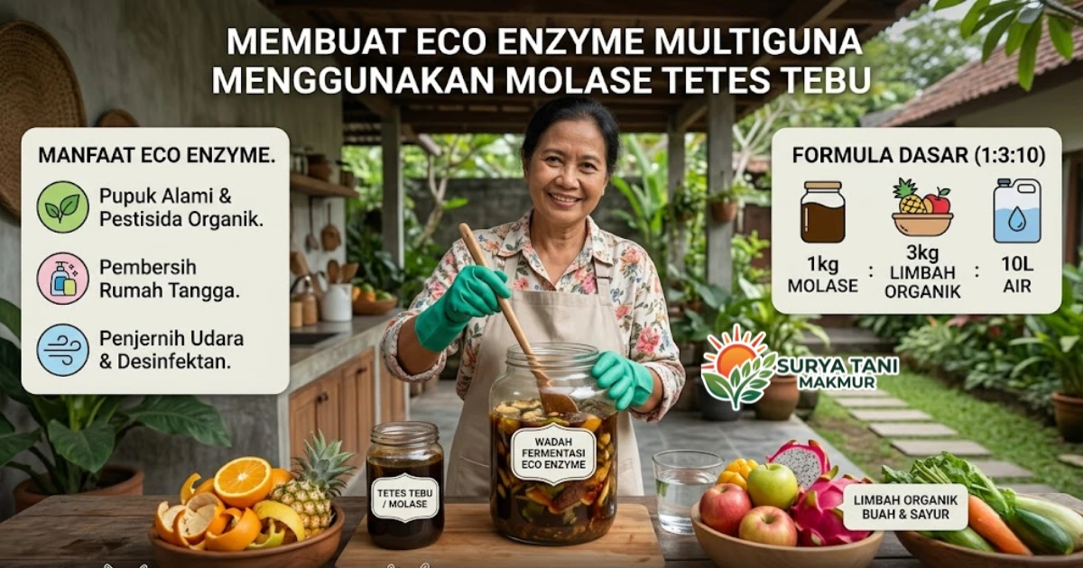 Panduan Lengkap Membuat Eco Enzyme Multiguna Menggunakan Molase Tetes Tebu