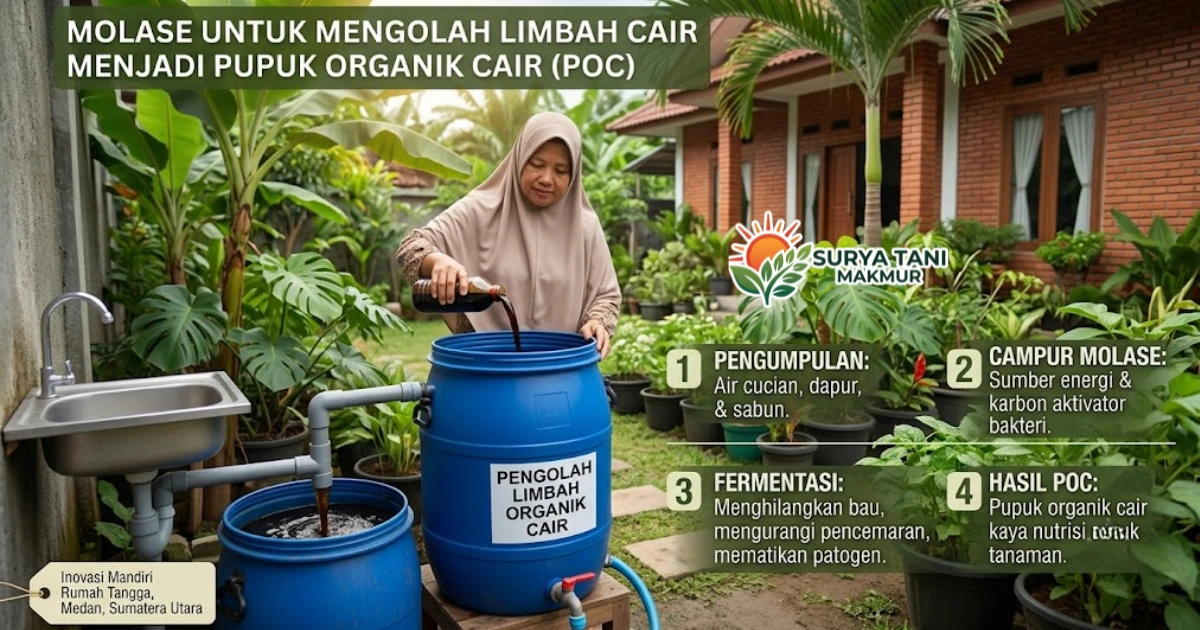 Manfaat Tetes Tebu dalam Mengolah Limbah Cair Rumah Tangga Menjadi Pupuk