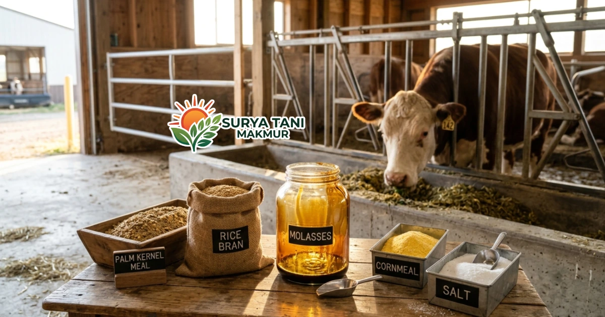 Rumus campuran molase untuk sapi penggemuk — takaran tepat, bahan campuran, dan cara mencampur